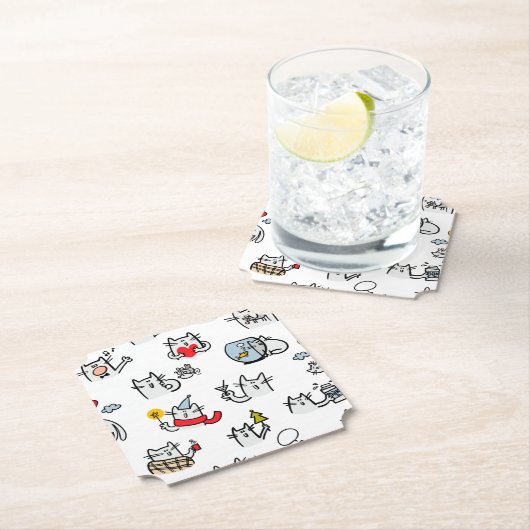 Hübsche Katzen, Milch und Magie. Untersetzer (Vor Ort)