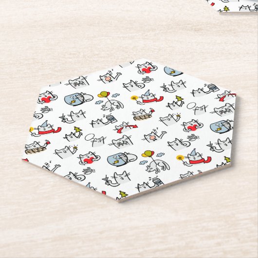 Hübsche Katzen, Milch und Magie. Untersetzer (angewinkelt)