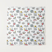 Hübsche Katzen, Milch und Magie. Wandteppich (Vorderseite)