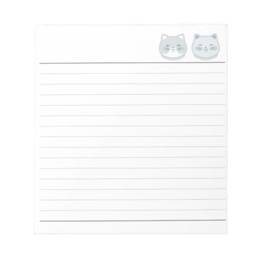 Hübsche Katzen Notizblock (Vorderseite)