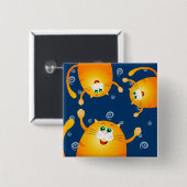 Hübsche Katzen, quadratischer Magnet Button (Vorne & Hinten)