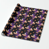 Hübsche Katzen reiten auf Platz Geschenkpapier (Ungerollt)