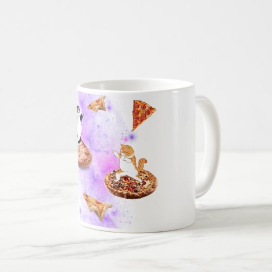 Hübsche Katzen reiten auf Platz Kaffeetasse (VorderseiteRechts)