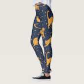 Hübsche Katzen, Sterne, Weltraummuster. Leggings (Links)