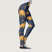 Hübsche Katzen, Sterne, Weltraummuster. Leggings (Rechts)