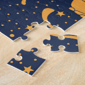 Hübsche Katzen, Sterne, Weltraummuster. Puzzle (Seite)