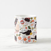 Hübsche Katzen und Garne Kaffeetasse (Mittel)