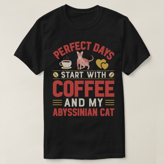 Hübsche Katzen und Kaffee im Lauf T-Shirt (Design vorne)