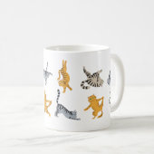 Hübsche Katzen Yoga-Pose Kaffeetasse (VorderseiteRechts)