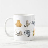 Hübsche Katzen Yoga-Pose Kaffeetasse (Links)