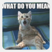 Hübsche Katzenkleber Quadratischer Aufkleber (Vorderseite)