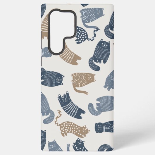 Hübsche Katzenmuster Samsung Galaxy Hülle (Rückseite)