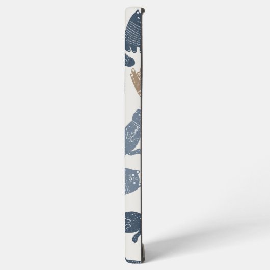 Hübsche Katzenmuster Samsung Galaxy Hülle (Linke Seite)