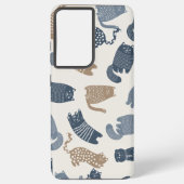 Hübsche Katzenmuster Samsung Galaxy Hülle (Rückseite)