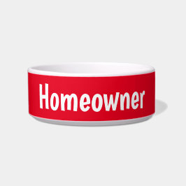 Hübsche Katzenschüssel, Hausbesitzer, rotes Katzen Napf