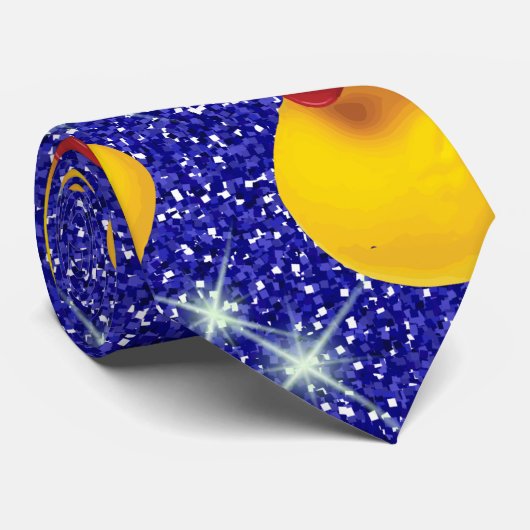 Hübsche Kautschukenten Gelbe Entenbäuerin Krawatte (Gerollt)