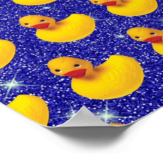 Hübsche Kautschukenten Gelbe Entenbäuerin Poster (Ecke)