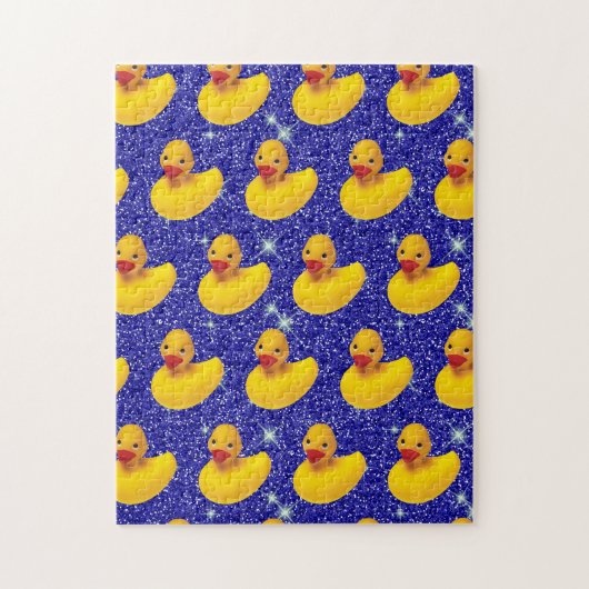 Hübsche Kautschukenten Gelbe Entenbäuerin Puzzle (Vertikal)