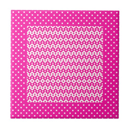 Hübsche Keramik Tile, Candy Pink Geometric Fliese (Vorderseite)