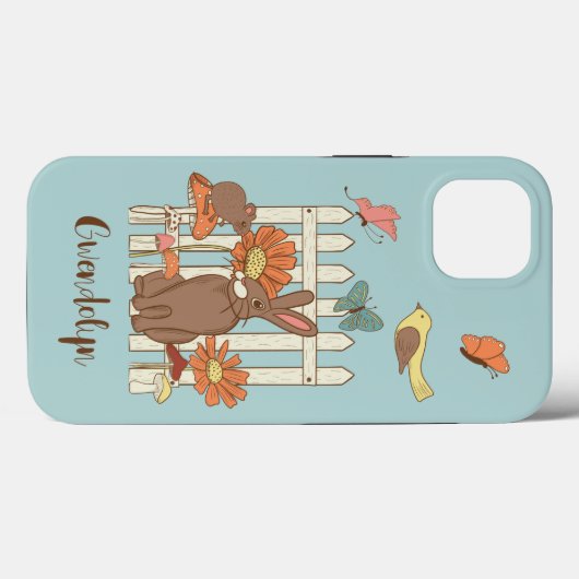 Hübsche Kernvögel und Tiere Personalisiert Case-Mate iPhone Hülle (Rückseite (Horizontal))