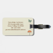 Hübsche Kernvögel und Tiere Personalisiert Gepäckanhänger (Rückseite horizontal)