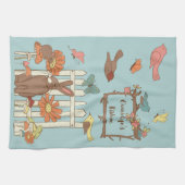 Hübsche Kernvögel und Tiere Personalisiert Geschirrtuch (Horizontal)