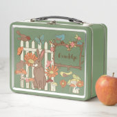 Hübsche Kernvögel und Tiere Personalisiert Metall Brotdose (Beispiel)