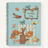 Hübsche Kernvögel und Tiere Personalisiert Notizblock (Vorderseite)