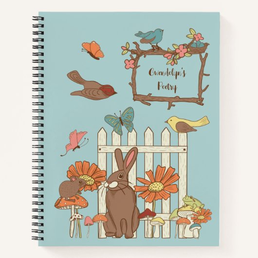 Hübsche Kernvögel und Tiere Personalisiert Notizblock (Vorderseite)