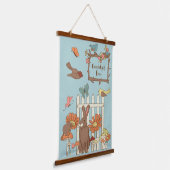 Hübsche Kernvögel und Tiere Personalisiert Wandteppich Mit Holzrahmen (Gewinkelt)