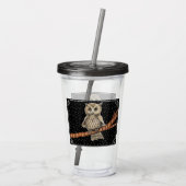 Hübsche Ketten auf den Zweigstellen - Weiße Grenze Acryltrinkbecher (Rückseite)