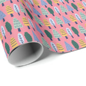 Hübsche Kiefern: Kinder-Muster. Geschenkpapier (Rolleneckpunkt)