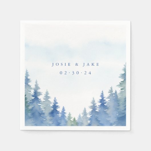 Hübsche Kiefernbäume Serviette (Vorderseite)