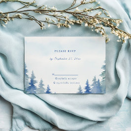 Hübsche Kiefernwälder Hochzeit Rsvp Reaktion Karte