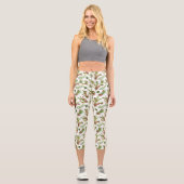 Hübsche Kiefernzapfen und -kuppeln Botanisch Capri Leggings (Vorderseite)