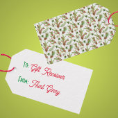 Hübsche Kiefernzapfen und -kuppeln Botanisch Geschenkanhänger