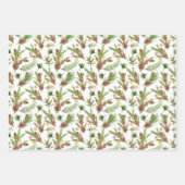 Hübsche Kiefernzapfen und -kuppeln Botanisch Geschenkpapier Set (Vorderseite)