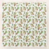 Hübsche Kiefernzapfen und -kuppeln Botanisch Glasuntersetzer (Vorderseite)