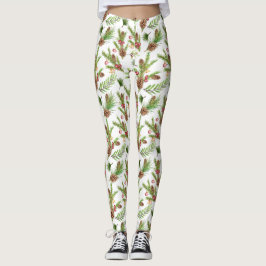 Hübsche Kiefernzapfen und -kuppeln Botanisch Leggings