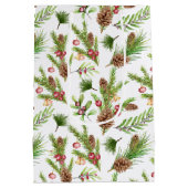 Hübsche Kiefernzapfen und -kuppeln Botanisch Mittlere Geschenktüte (Rückseite)