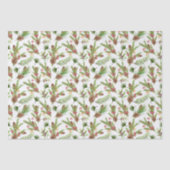 Hübsche Kiefernzapfen und -kuppeln Botanisch Seidenpapier (Vorderseite)