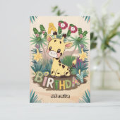 Hübsche Kinder Giraffe Geburtstag Karte (Stehend Vorderseite)