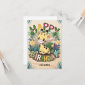 Hübsche Kinder Giraffe Geburtstag Karte (Vorderseite/Rückseite Beispiel)
