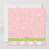 Hübsche Kinderdusche in Pink Little Hearts Einladung (Rückseite)