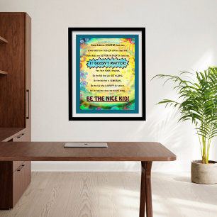 Hübsche Kindesschule Nice Kid Studies Poster