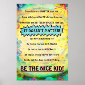 Hübsche Kindesschule Nice Kid Studies Poster (Vorne)