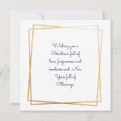 Hübsche Kirche an einem Winterweihnachtsfest Karte (Rückseite)