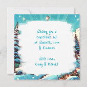 Hübsche Kirche an Personalisierten Weihnachten im Karte (Rückseite)