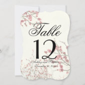 Hübsche Kirschblossom Bäume auf elegantem Weiß Einladung (Vorderseite)