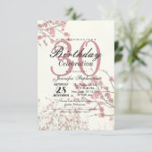 Hübsche Kirschblossom Bäume auf elegantem Weiß Einladung (Stehend Vorderseite)